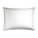 Biarritz - Set De 2 Taies D'Oreiller - Satin De Coton - Taupe / Blanc