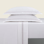 Biarritz - Sheet Set - Cotton Sateen - Gray / White