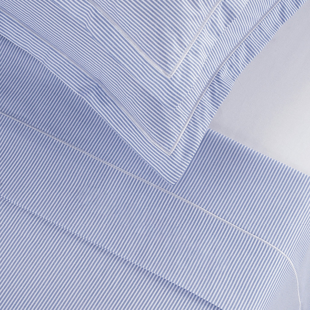 Grenoble - Set of 2 Cotton Percale Pillowcases - Light Blue