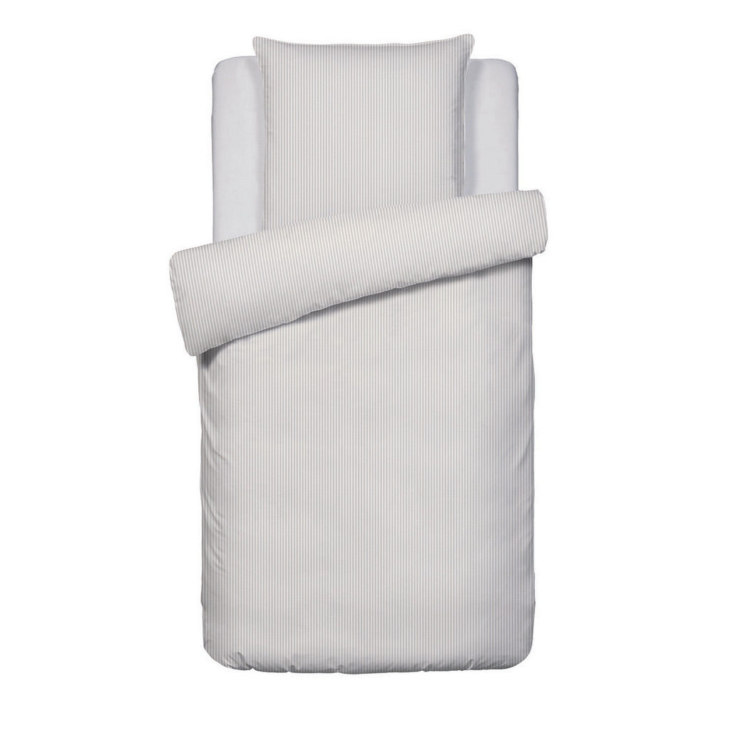 Grenoble - Funda Nórdica + 1 O 2 Funda(s) De Almohada(s) De Algodón Percal - Gris Topo