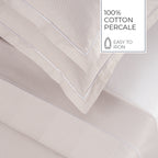 Grenoble - Funda Nórdica + 1 O 2 Funda(s) De Almohada(s) De Algodón Percal - Gris Topo