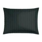 Jacquard - Juego de 2 Fundas de Almohada - Satén de Algodón Tejido Dobby a Rayas - Gris 03