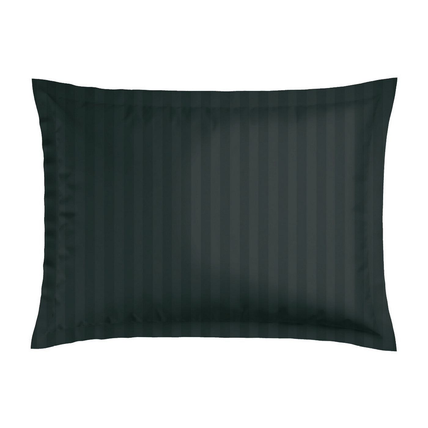 Jacquard - Juego de 2 Fundas de Almohada - Satén de Algodón Tejido Dobby a Rayas - Gris 03