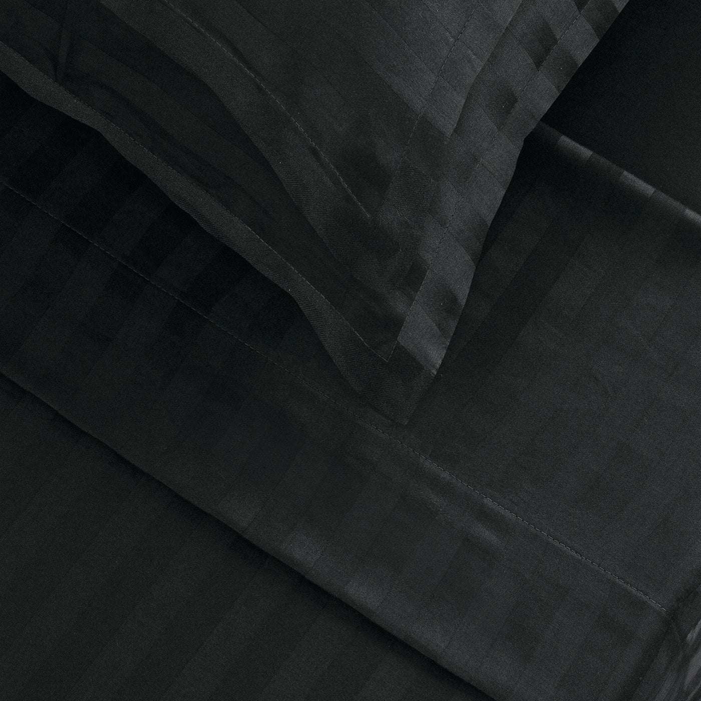Jacquard - Sábana Encimera - Satén de Algodón Rayas Dobby - Gris 03