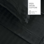 Jacquard - Sábana Encimera - Satén de Algodón Rayas Dobby - Gris 03