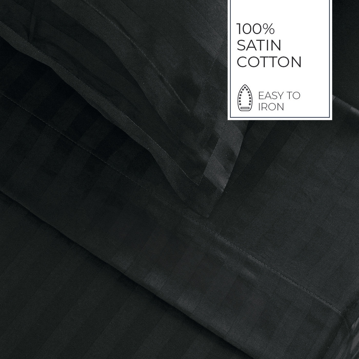 Jacquard - Sábana Encimera - Satén de Algodón Rayas Dobby - Gris 03