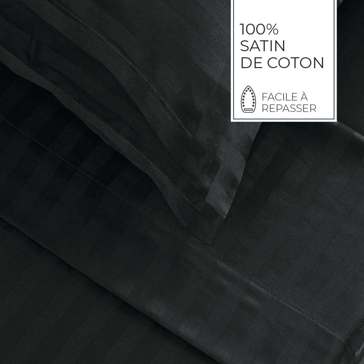Jacquard - Sheet Set - Dobby Woven Stripe Cotton Sateen - Gray 03