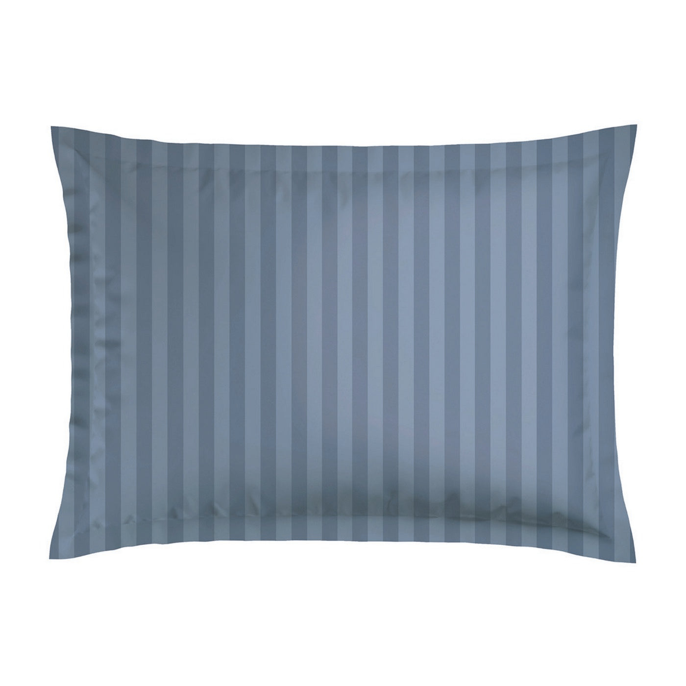 Jacquard - Juego de 2 Fundas de Almohada - Satén de Algodón Tejido Dobby a Rayas - Azul 06