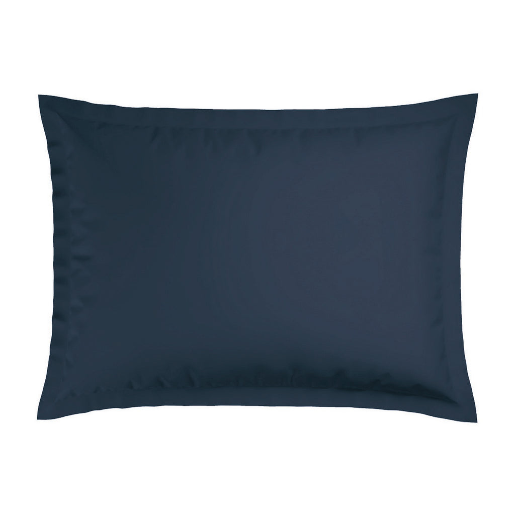 Jacquard - Set of 2 Pillowcases - Dobby Woven Striped Cotton Satin - Blue 11