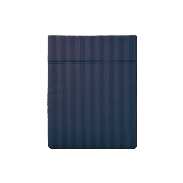 Jacquard - Sábana Encimera - Satén Algodón Rayas Dobby - Azul 11