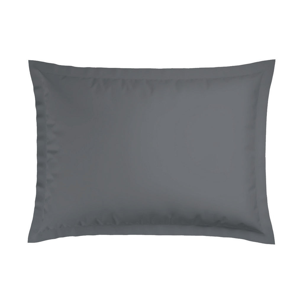 Jacquard - Juego de 2 Fundas de Almohada - Satén de Algodón Tejido Dobby a Rayas - Gris 02