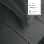 Jacquard - Sábana Encimera - Satén de Algodón Rayas Dobby - Gris 02