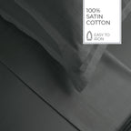 Jacquard - Sheet Set - Dobby Woven Stripe Cotton Sateen - Gray 02