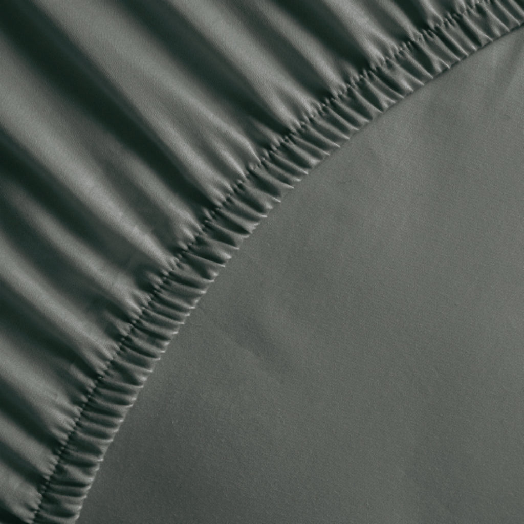 Jacquard - Fitted Sheet - Cotton Satin - Gray 02