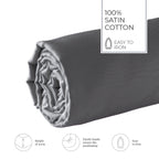 Jacquard - Fitted Sheet - Cotton Satin - Gray 02