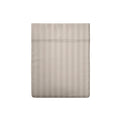 Jacquard - Flat Sheet - Dobby Stripe Cotton Satin - Taupe 01