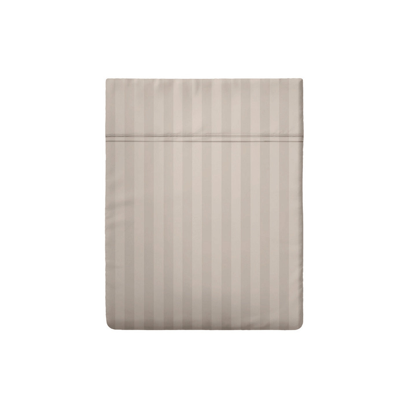 Jacquard - Flat Sheet - Dobby Stripe Cotton Satin - Taupe 01