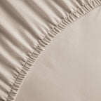 Plain - Fitted Sheet - Cotton Satin - Taupe 01