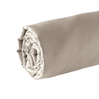 Plain - Fitted Sheet - Cotton Satin - Taupe 01