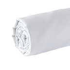 Unicolor - Sábana Bajera - Satén de Algodón - Blanco 01