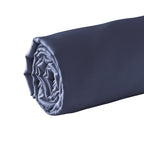 Plain - Fitted Sheet - Cotton Satin - Blue 11