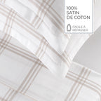 Apolline - Ensemble De Draps - Satin De Coton - Taupe
