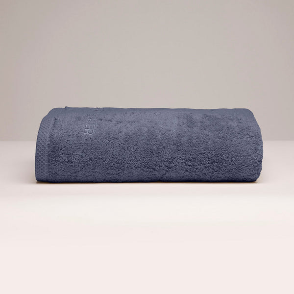 Oasis - Drap De Bain Coton Peigné Lt - Bleu Gris