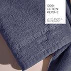 Oasis - Toalla de baño de algodón peinado Lt - Azul Gris