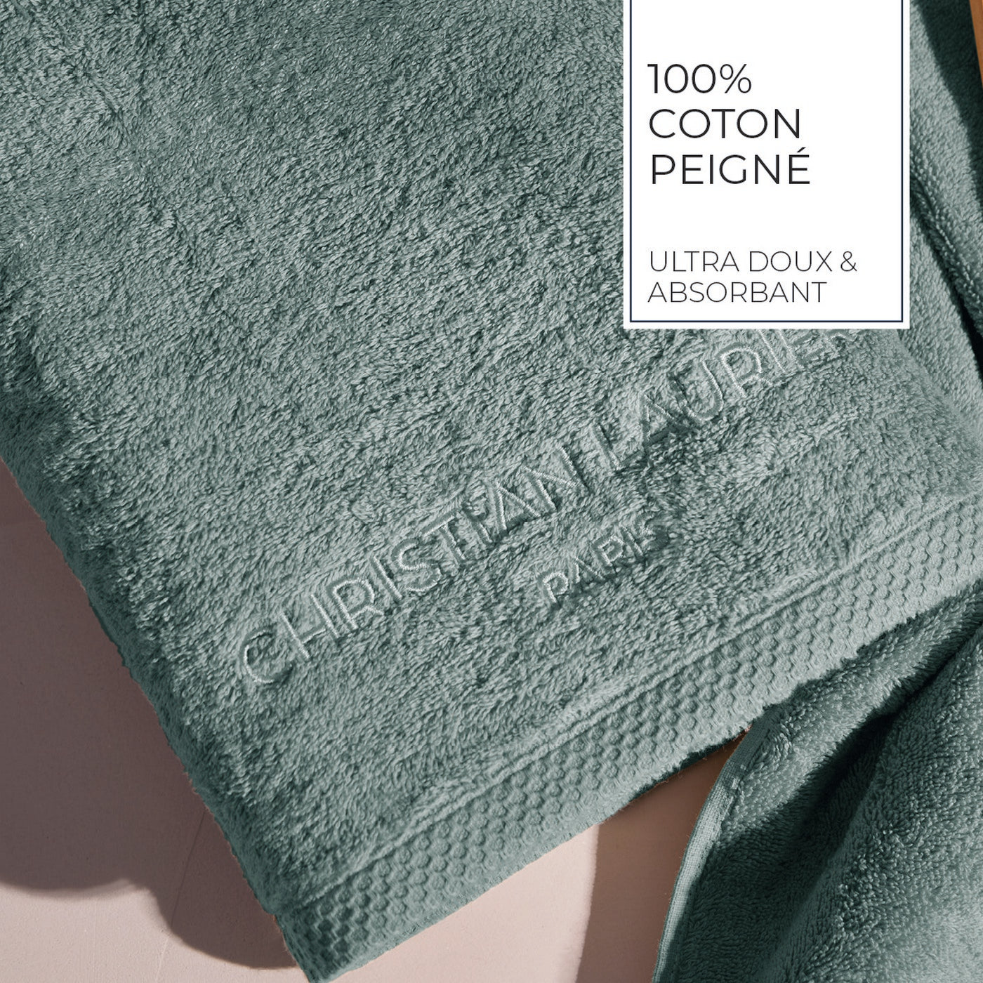 Oasis - Gant De Toilette Coton Peigné Lt - Vert Bouteille