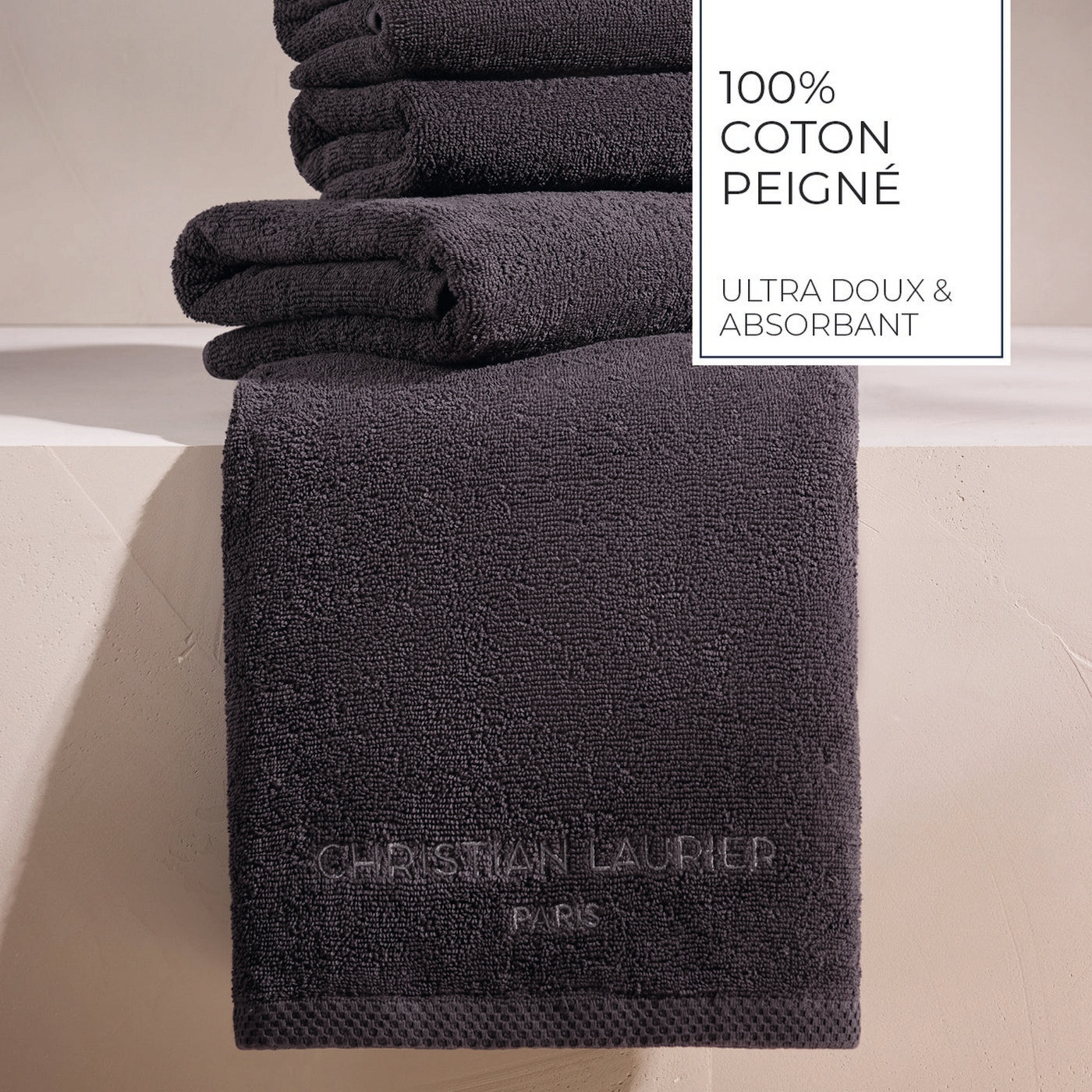 Design 18 - Cotton Bath Mat - Dark Gray