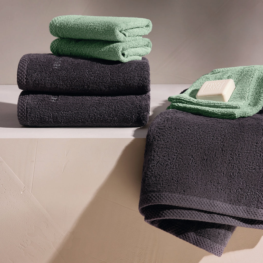 Oasis - Juego completo de ropa de baño de algodón peinado Lt - Gris oscuro