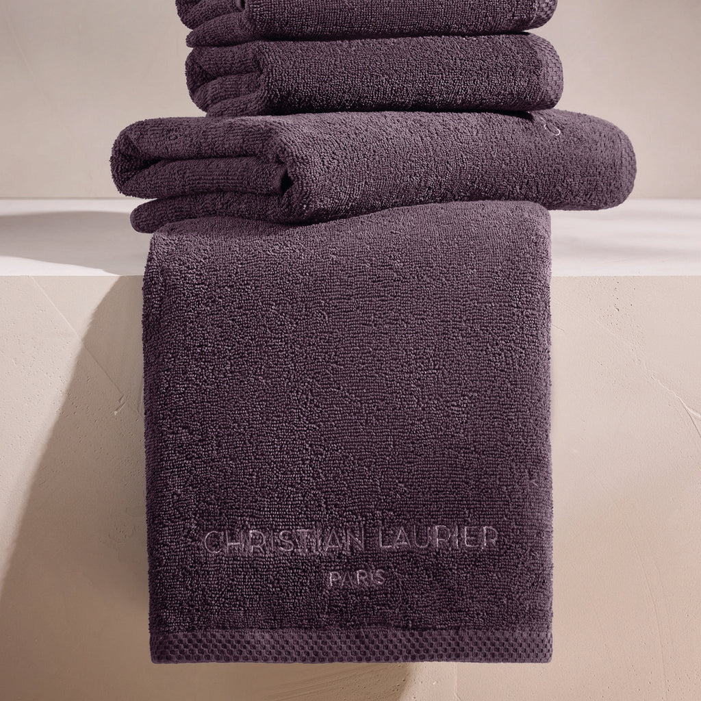 Oasis - Serviette + Drap De Bain Coton Peigné Lt - Mauve