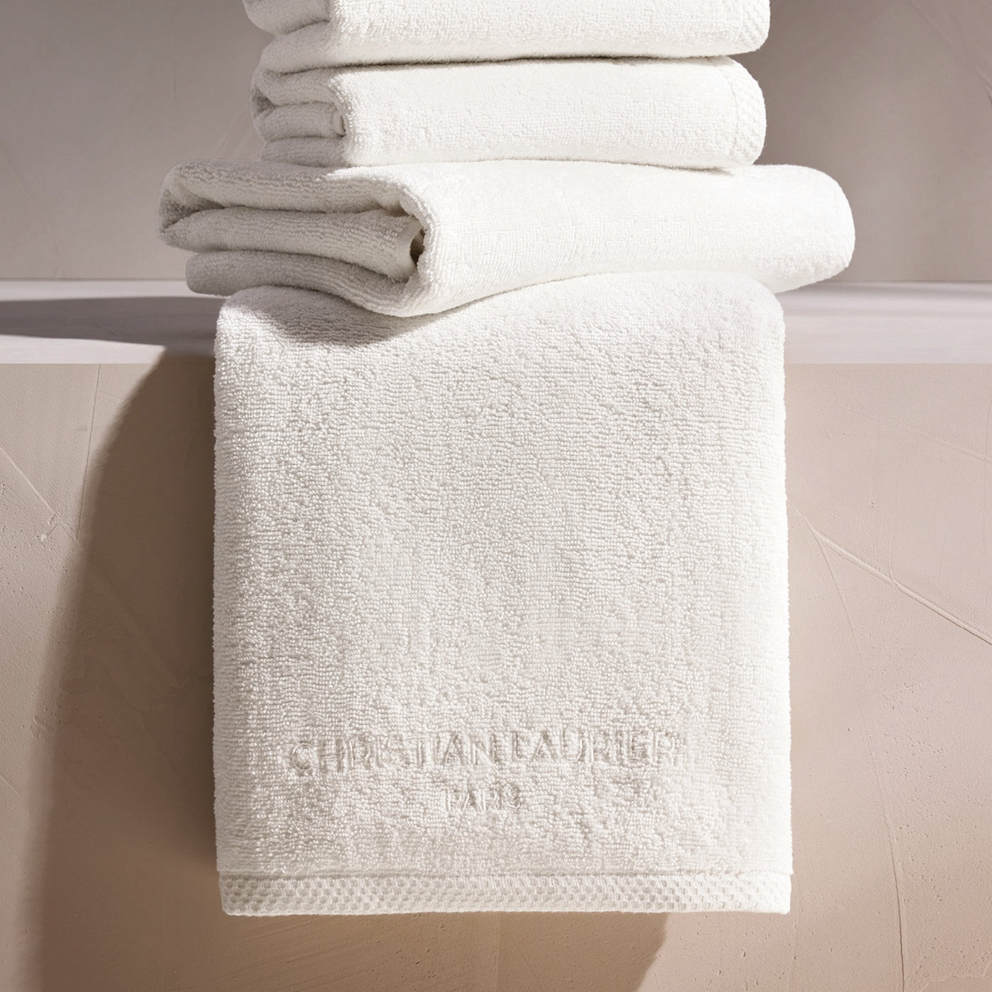 Diseño 19 - Alfombra de baño de algodón - Blanco