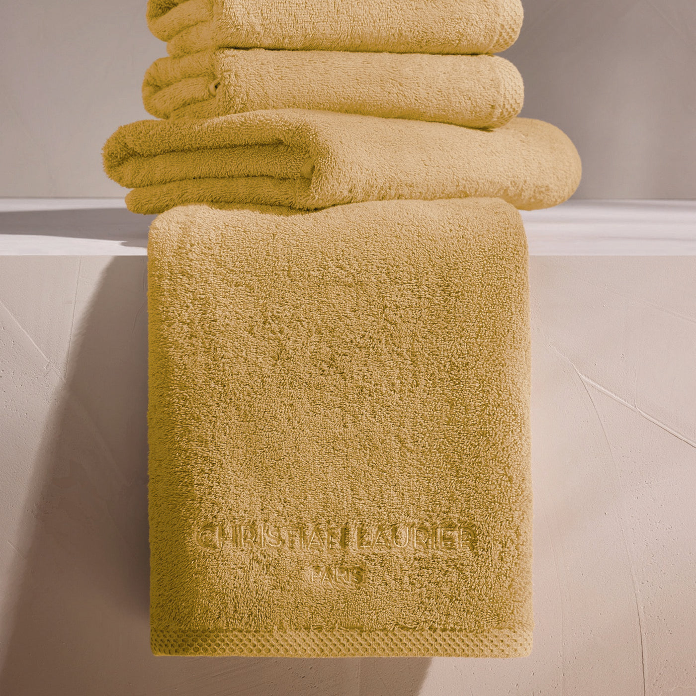 Oasis - Lt Combed Cotton Washcloth - Mustard Yellow