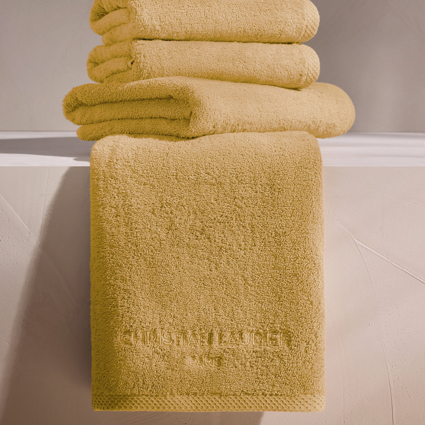 Oasis - Lt Combed Cotton Towel + Bath Sheet - Mustard Yellow