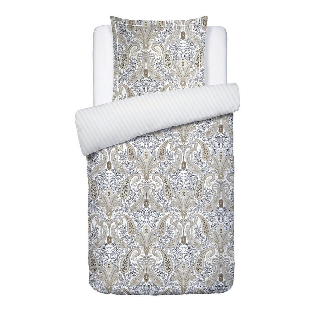 Palais Oriental - Housse De Couette + 1 Ou 2 Taie(S) D'Oreiller - Satin De Coton - Taupe