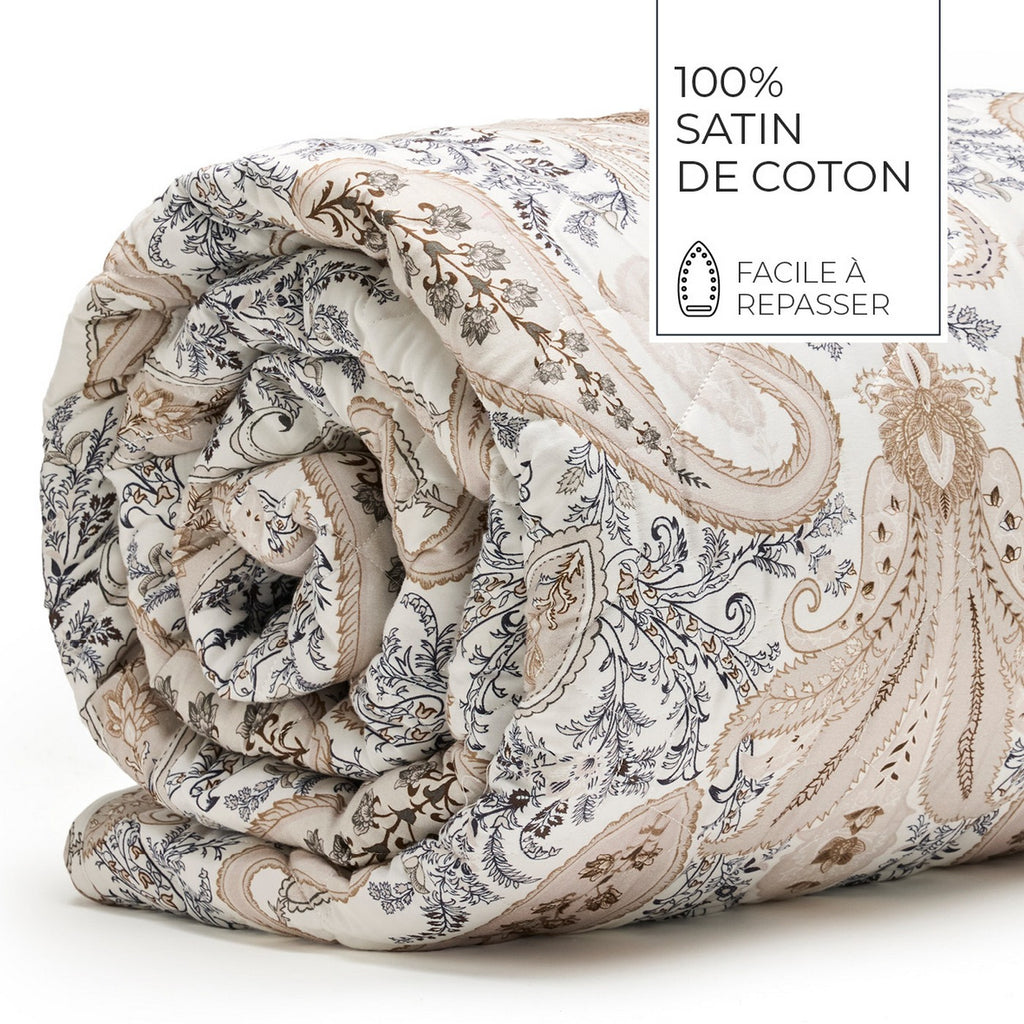 Palais Oriental - Couvre-Lit - Satin De Coton - Taupe