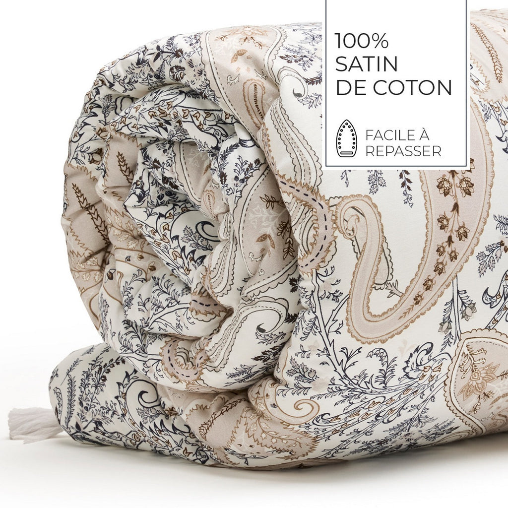 Palais Oriental - Quilt With Tassels - Cotton Sateen - Taupe