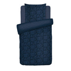 Eclipse Fleuri - Duvet Cover + 1 Or 2 Pillowcase(s) - Cotton Satin - Blue