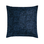 Eclipse Fleuri - Taie D'Oreiller - Satin De Coton - Bleu