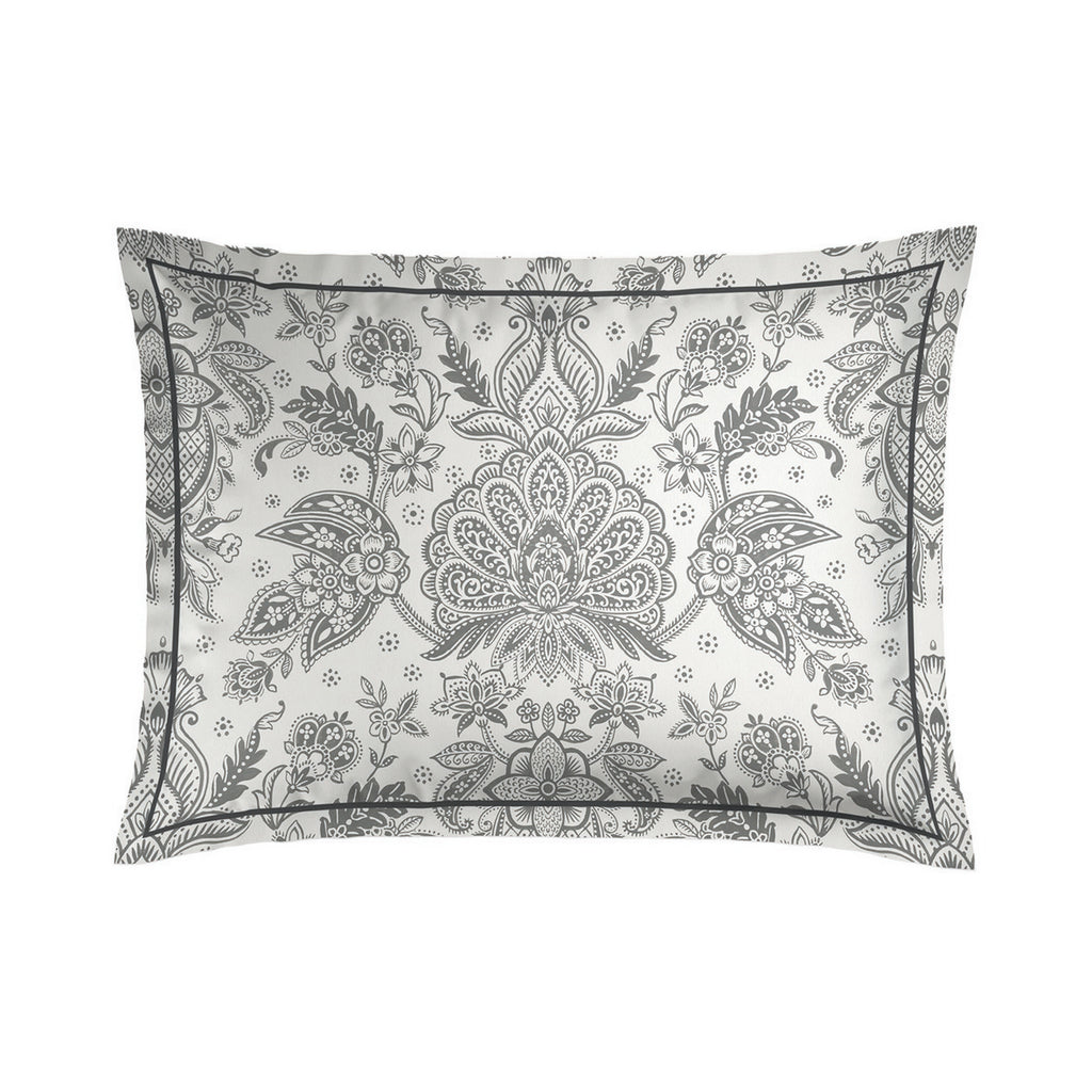 Dobby Stripe Woven / Élégance Persane - Taie D'Oreiller - Satin De Coton - Gris 03