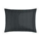 Dobby Stripe Woven / Élégance Persane - Taie D'Oreiller - Satin De Coton - Gris 03