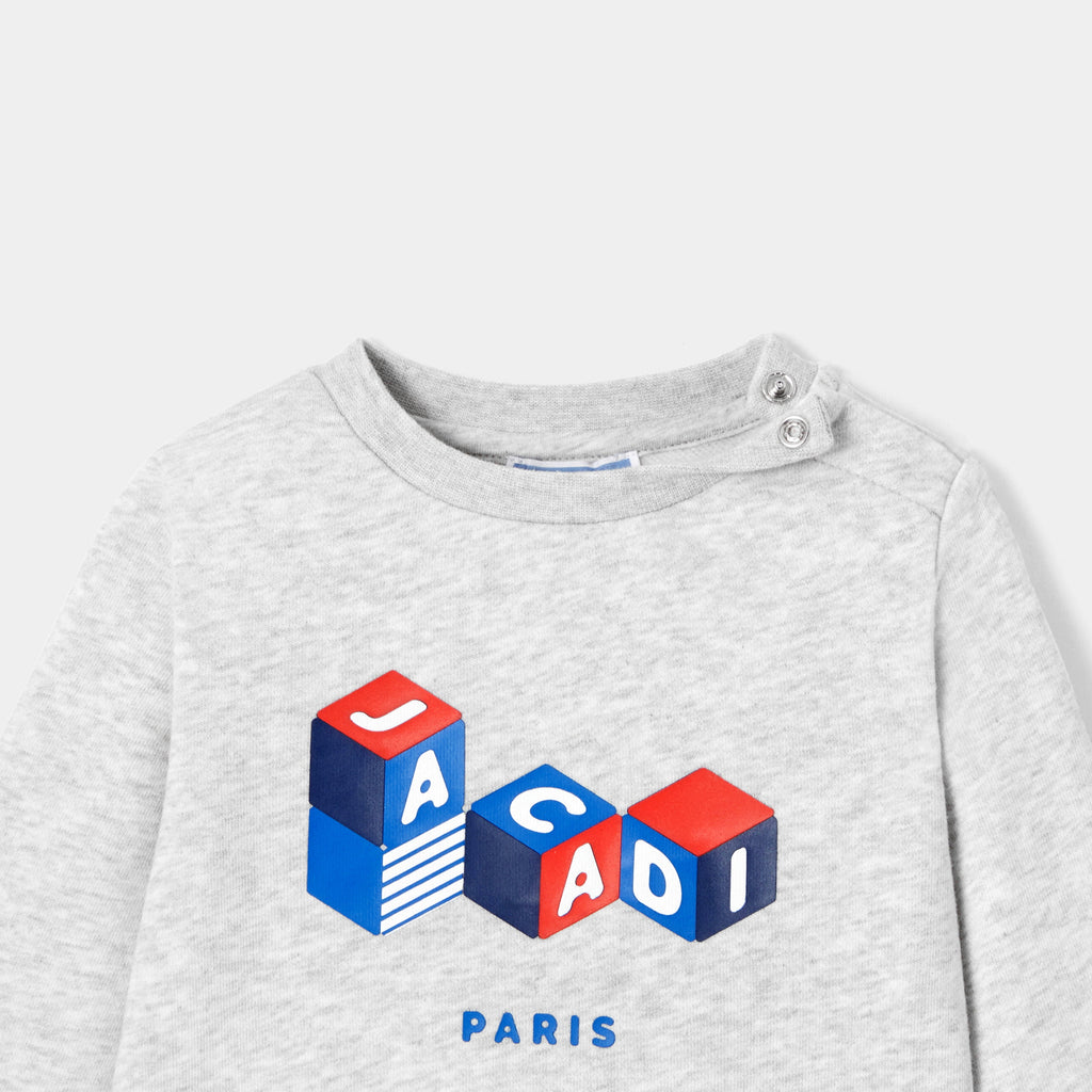 Sweatshirt - Hellgrau Meliert - Junge