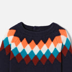 Pullover mit Ärmeln - Marineblau/Mehrfarbig - Junge