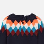 Pullover mit Ärmeln - Marineblau/Mehrfarbig - Junge