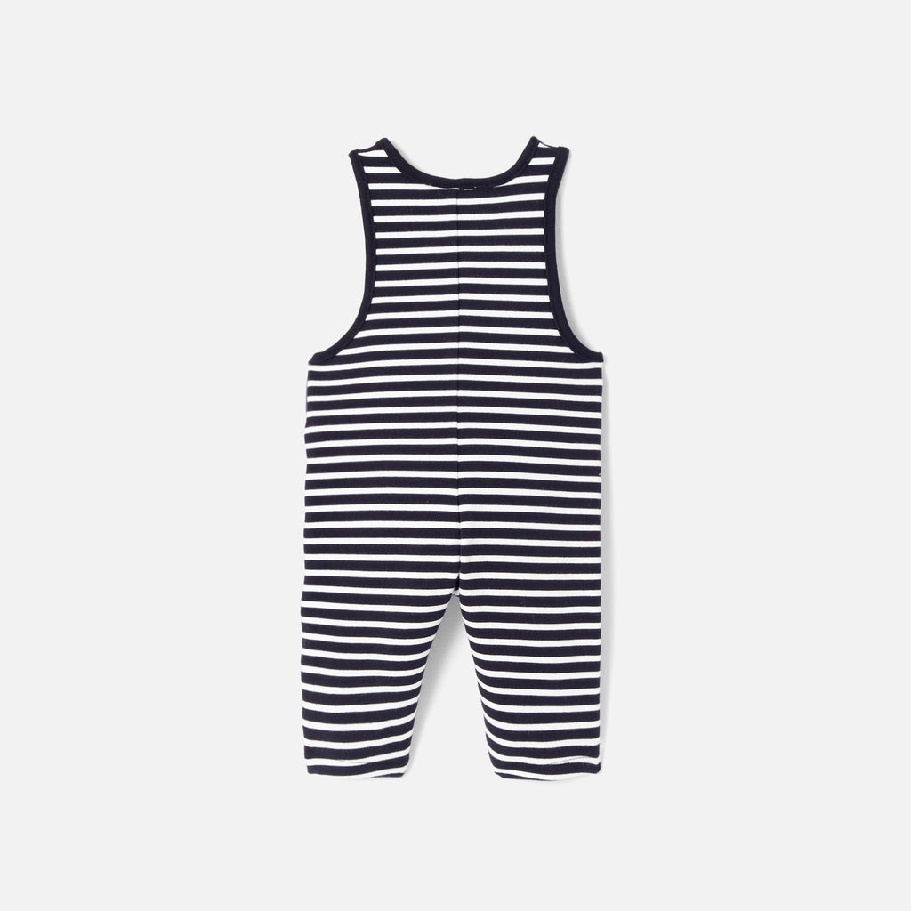Lange Tuinbroek - Marineblauw/Wit - Jongens