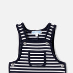 Lange Tuinbroek - Marineblauw/Wit - Jongens