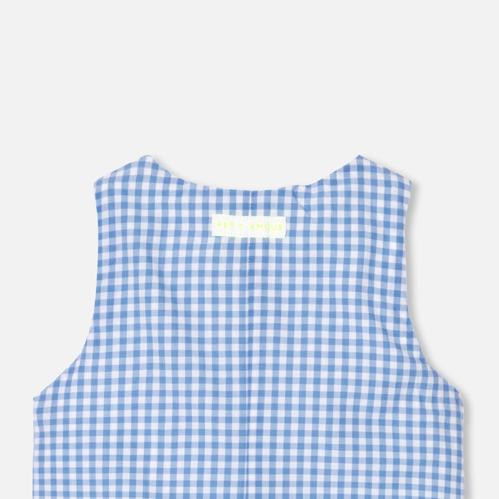 Lange Jumpsuit - Blauw/Wit - Jongen
