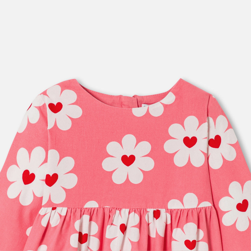Dress With Sleeves - Pink/Multicolour - Girl