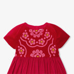Kleid mit Ärmeln – Rot – Mädchen